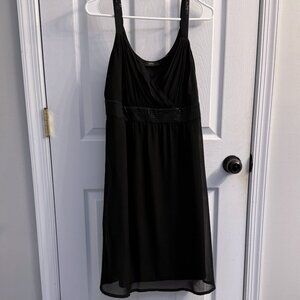 Esprit Black Faux Wrap Chiffon Cocktail Dress – Size 8 – Light and Flowy